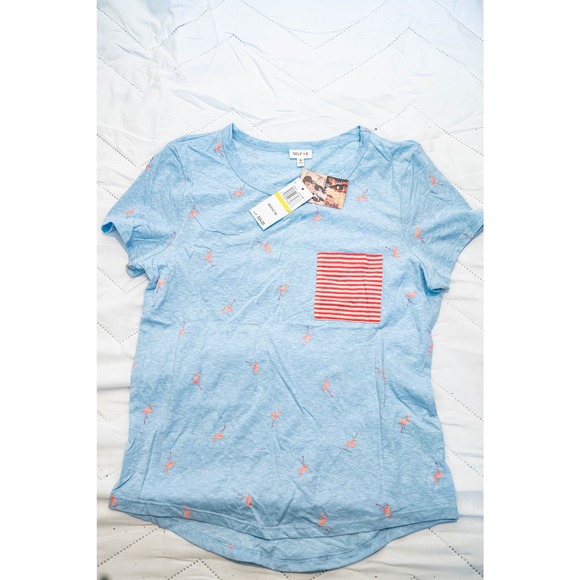 Self Esteem Allover Print T-Shirt, Blue, Med - Picture 2 of 4